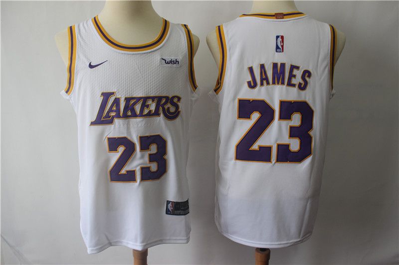 Men Los Angeles Lakers #23 James White Personal tailor Nike Game NBA Jerseys